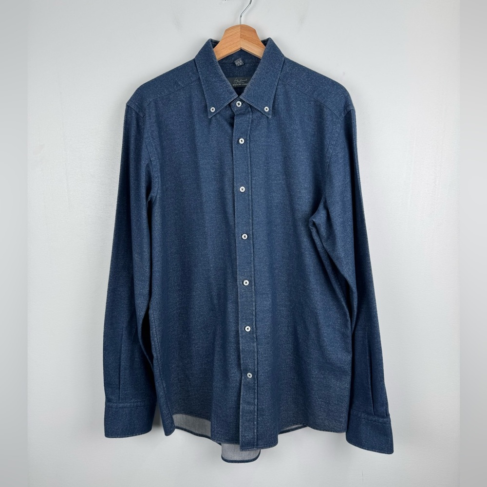 Goodman’s Bergdorf Goodman Men’s Blue Button Down Shirt Size Large